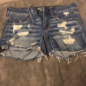 Ripped American Eagle denim shorts